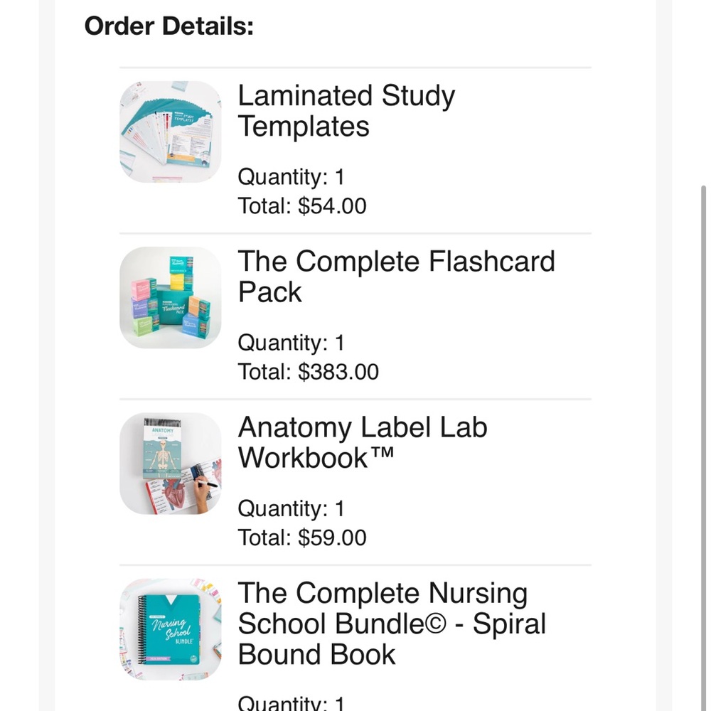 Nursing School Bundle Kit - Teal and White